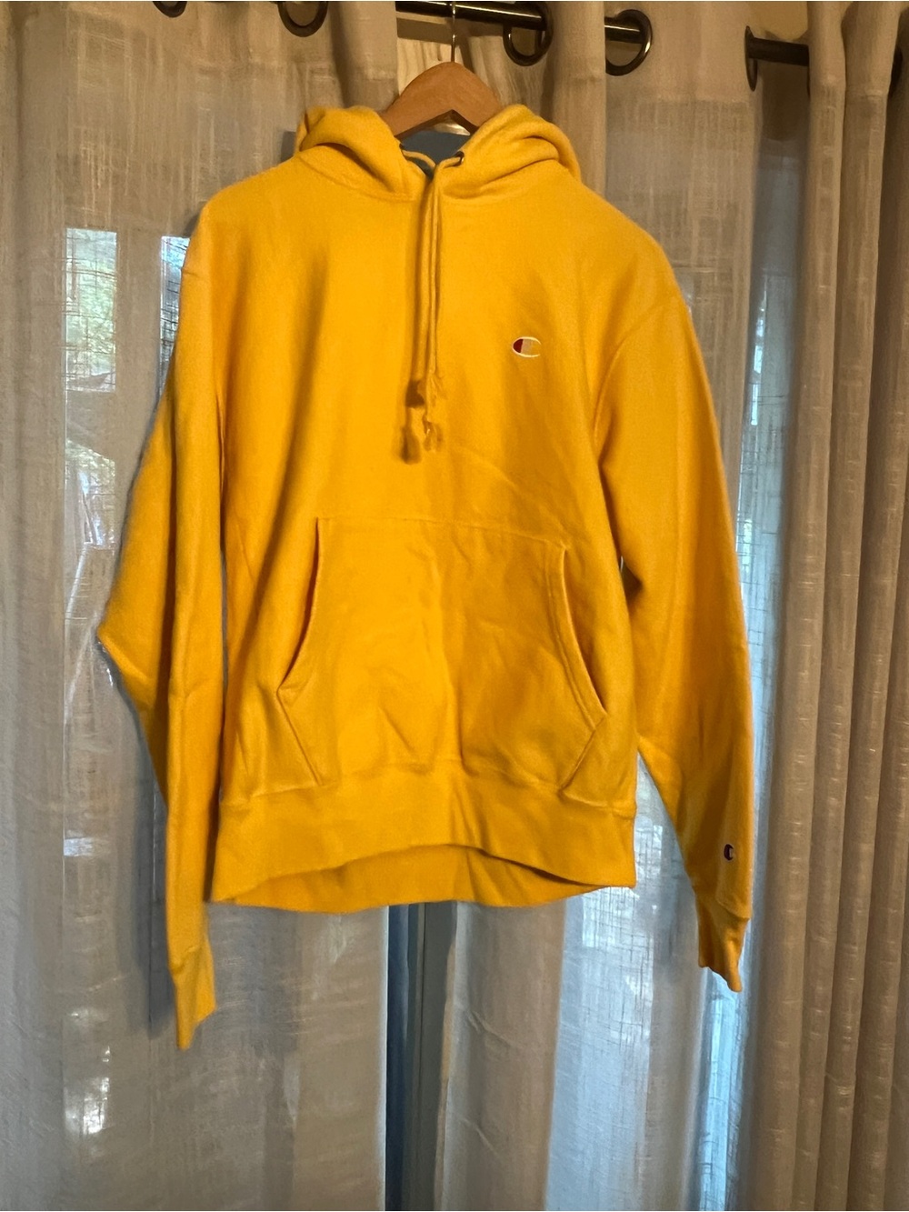 Champion Bright Yellow Reverse Weave Hoodie